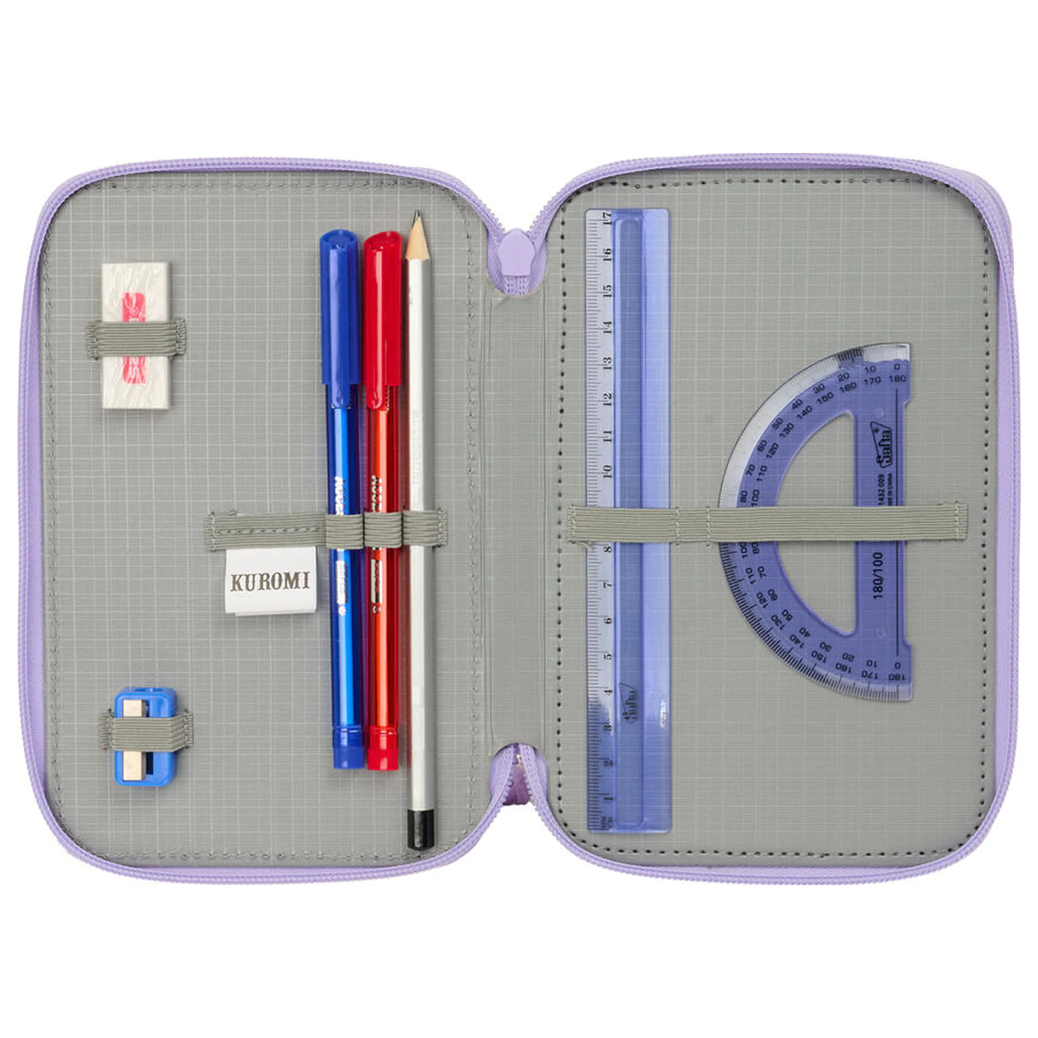 Hello Kitty Kuromi triple pencil case 37pcs product photo