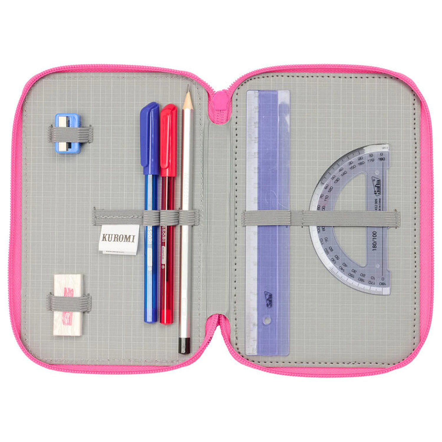 Hello Kitty Kuromi triple pencil case 37pcs product photo