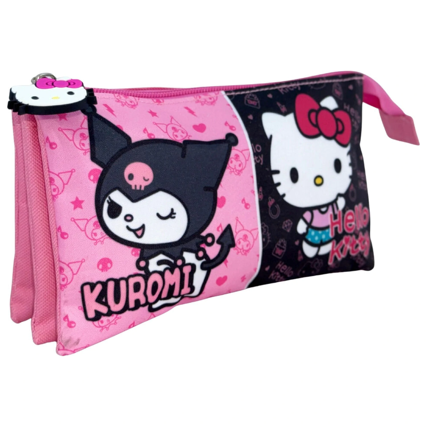 Hello Kitty & Kuromi triple pencil case product photo