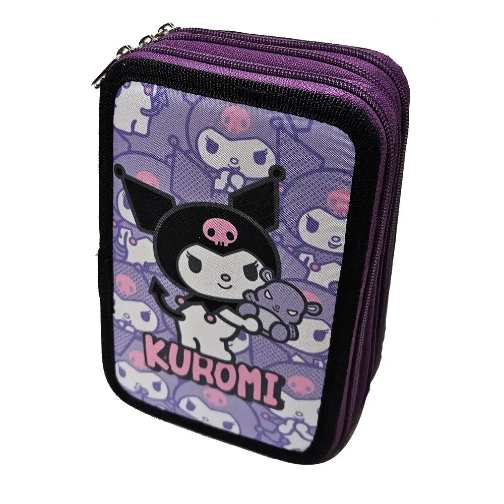 Hello Kitty Kuromi triple pencil case product photo