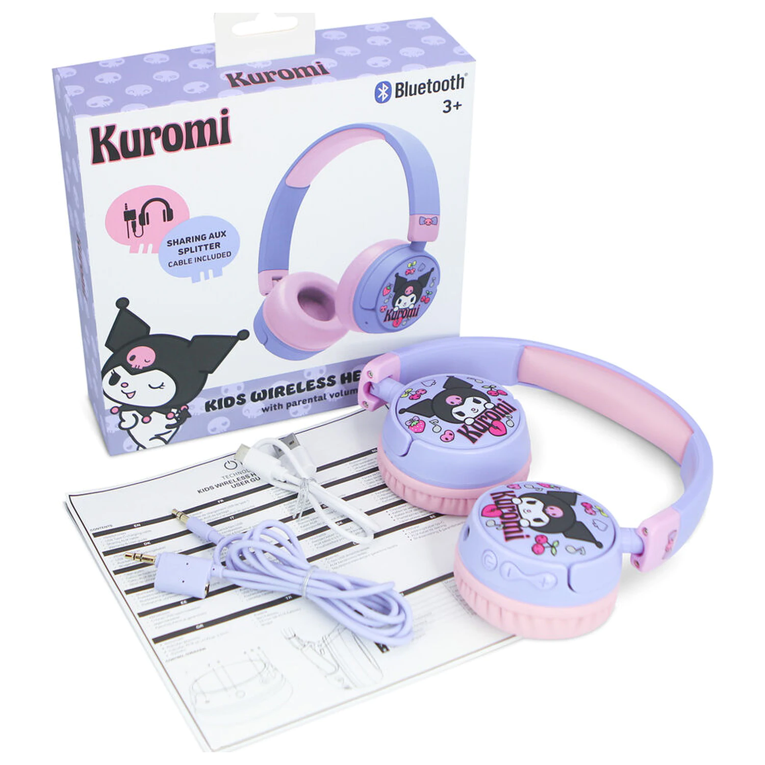 Hello Kitty Kuromi wireless kids headphones product photo