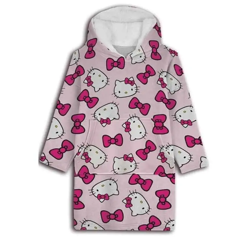 Hello Kitty oversize sweatshirt coat adult coral product photo