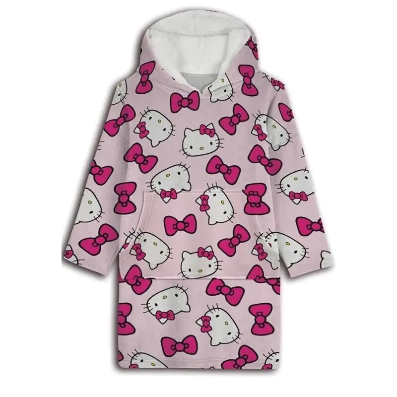 Hello Kitty oversize sweatshirt coat kids coral product photo