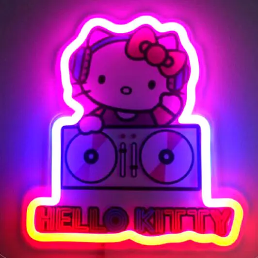 Hello Kitty LED Wall Lamp Light Turntables 30 cm termékfotó