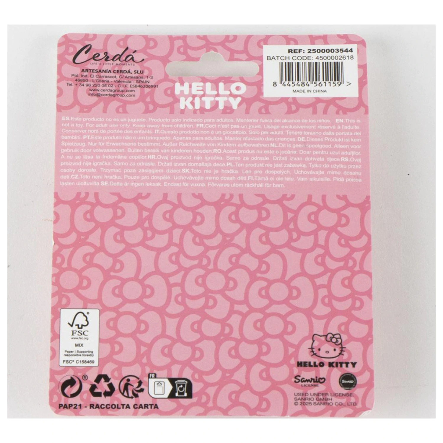 Hello Kitty Pink 3D Makeup Mirror product photo