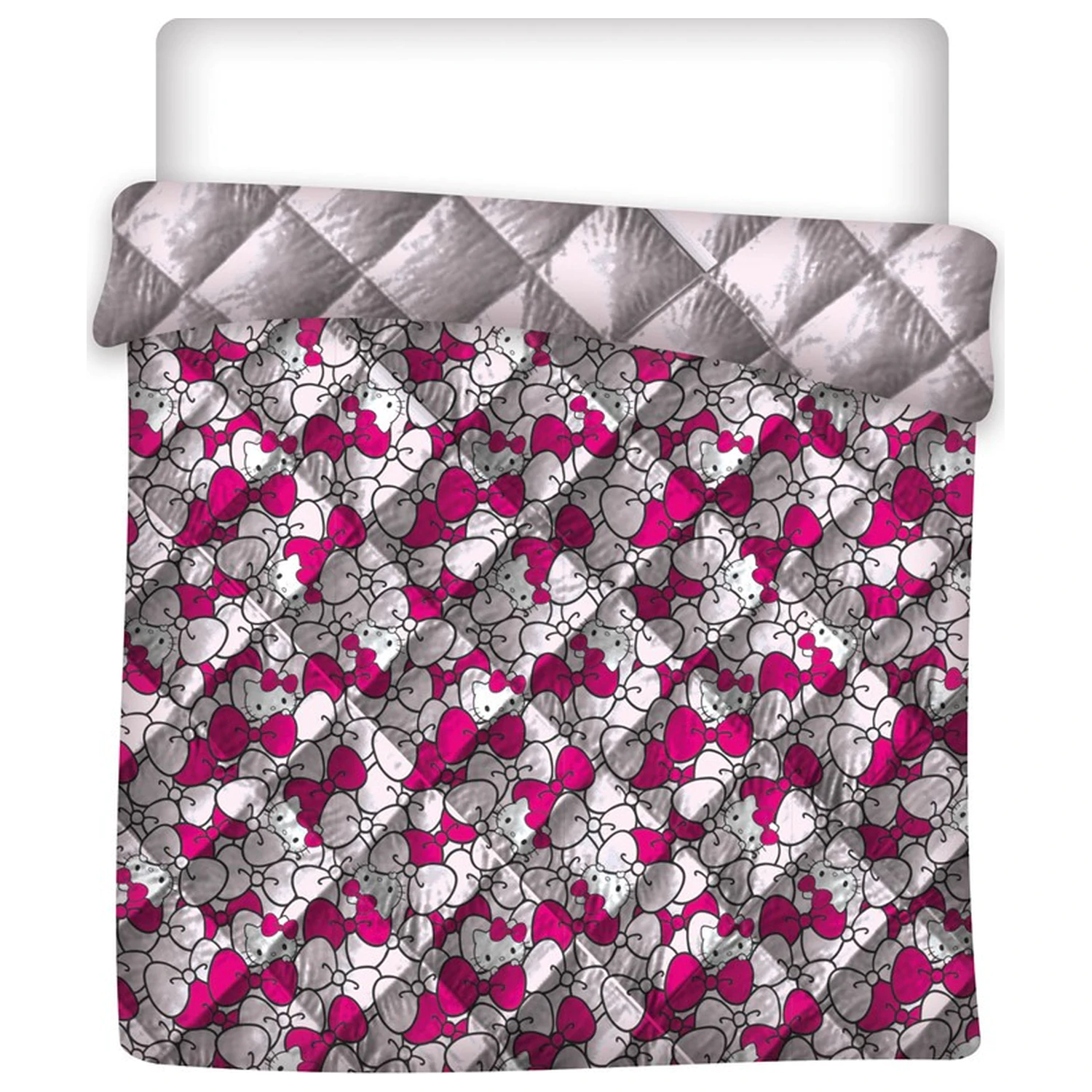 Hello Kitty Pink Bow Quilted Duvet Cover, Quilt 240x220cm product photo