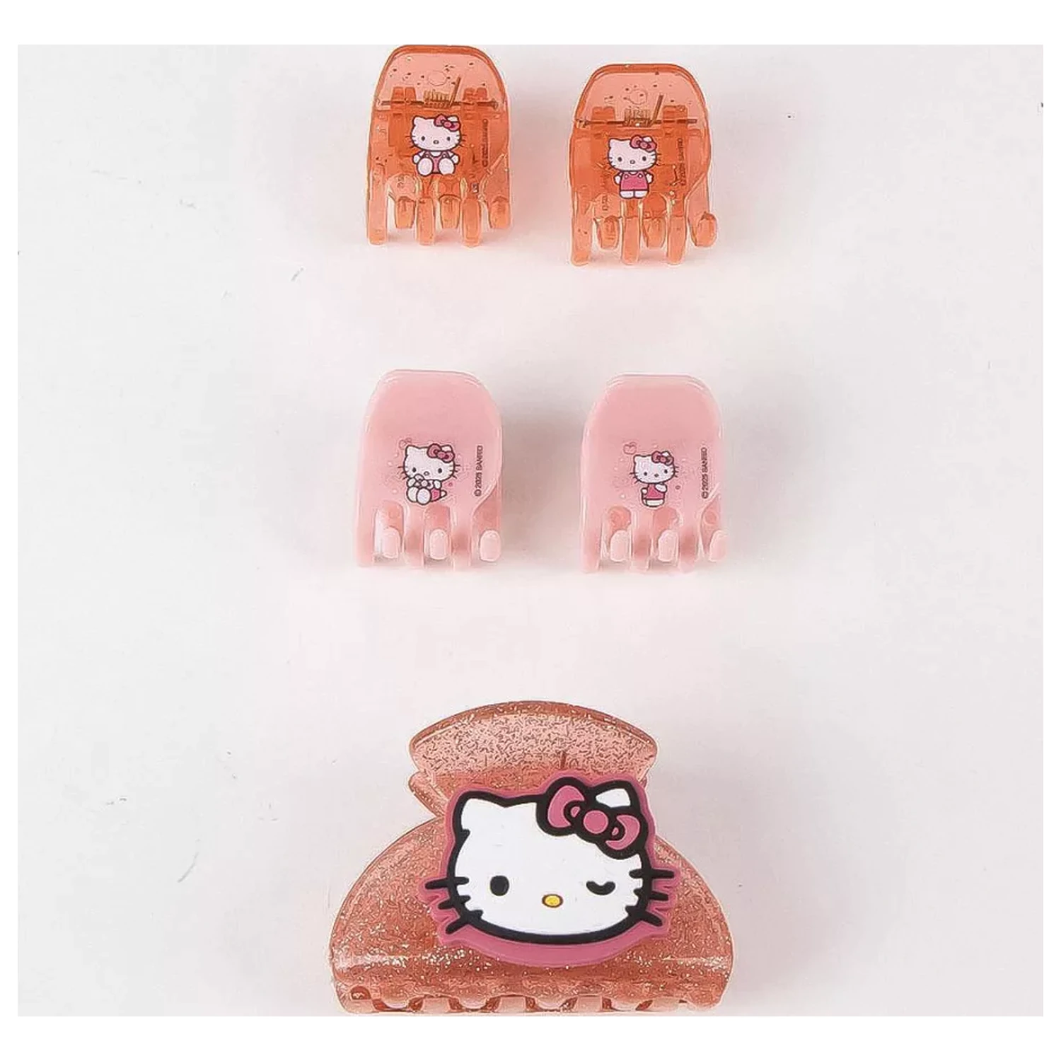 Hello Kitty Pink Hair Clip Set, 5-piece product photo
