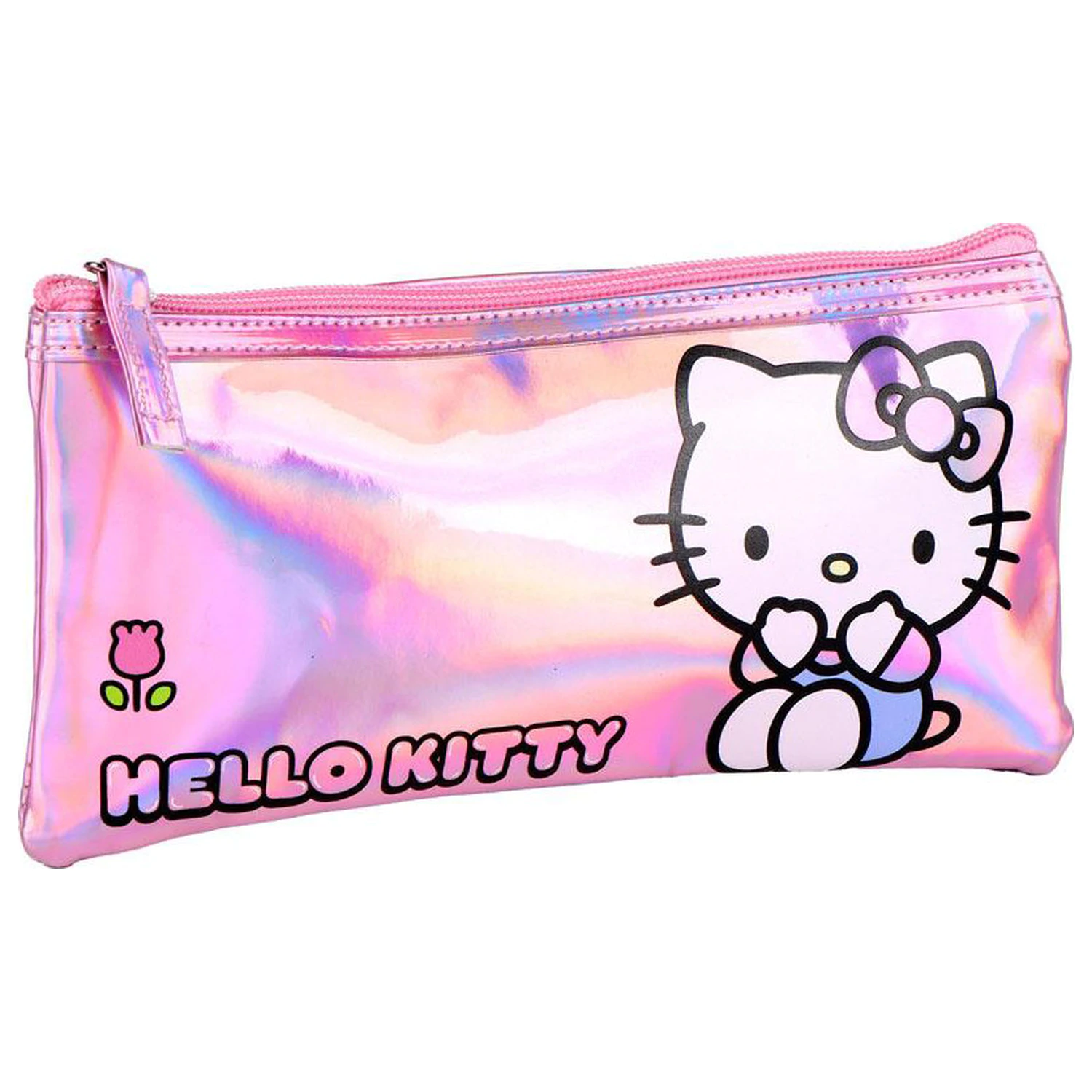 Hello Kitty Pink Iridescent Kids' Toiletry Bag, Pencil Case product photo