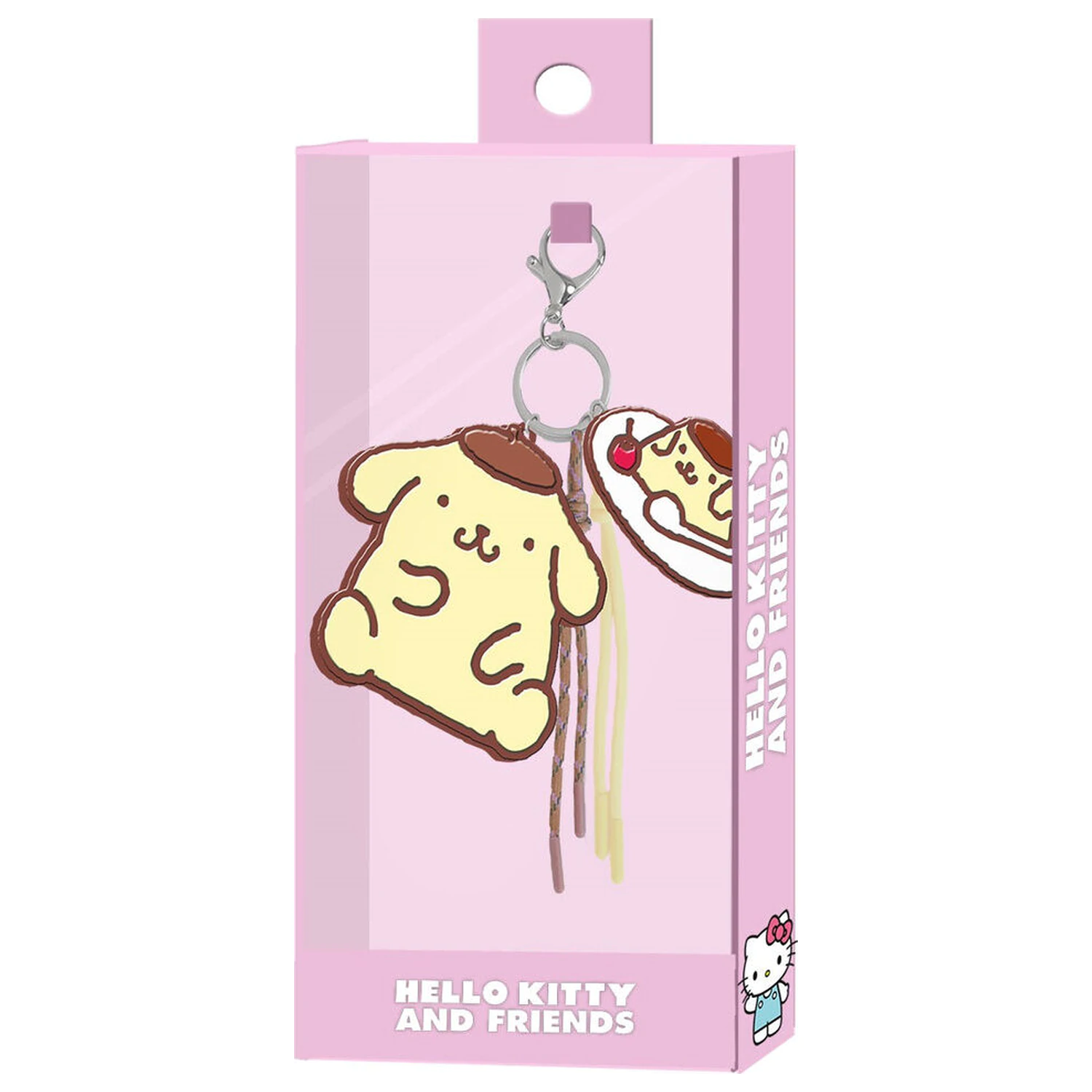 Hello Kitty Pompompurin charm keychain product photo