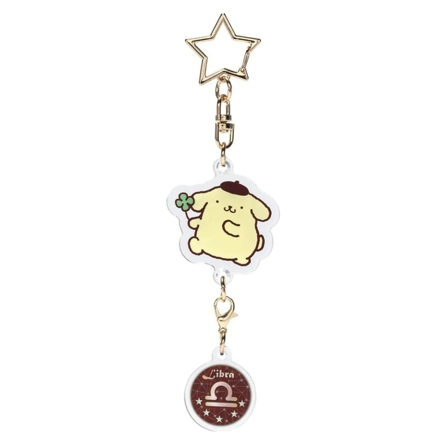 Hello Kitty Pompompurin Libra Astrological Symbol Keychain product photo