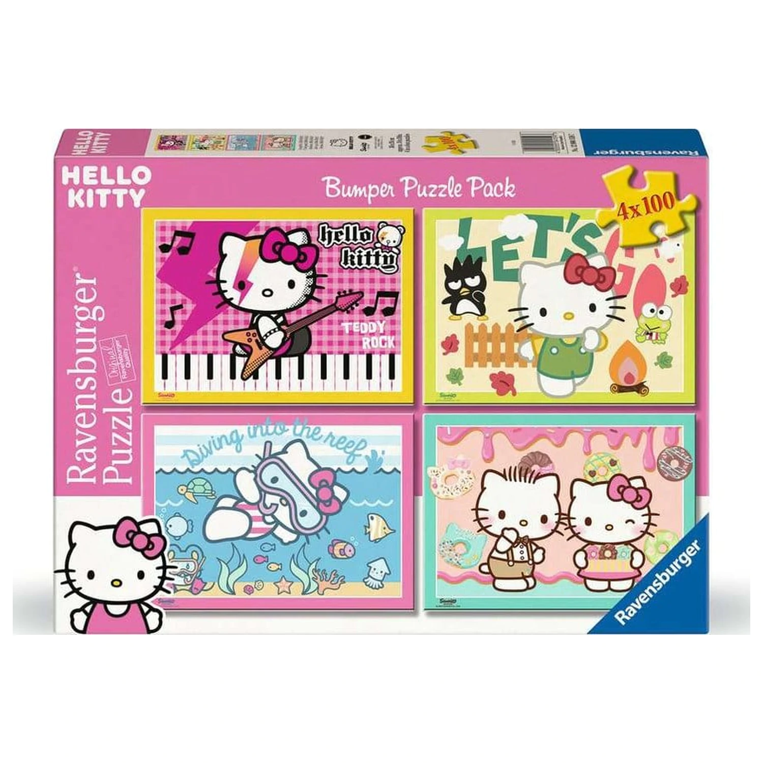 Hello Kitty Puzzle 4-Pack Let's Go, Hello Kitty! (4x100 Pieces) product photo
