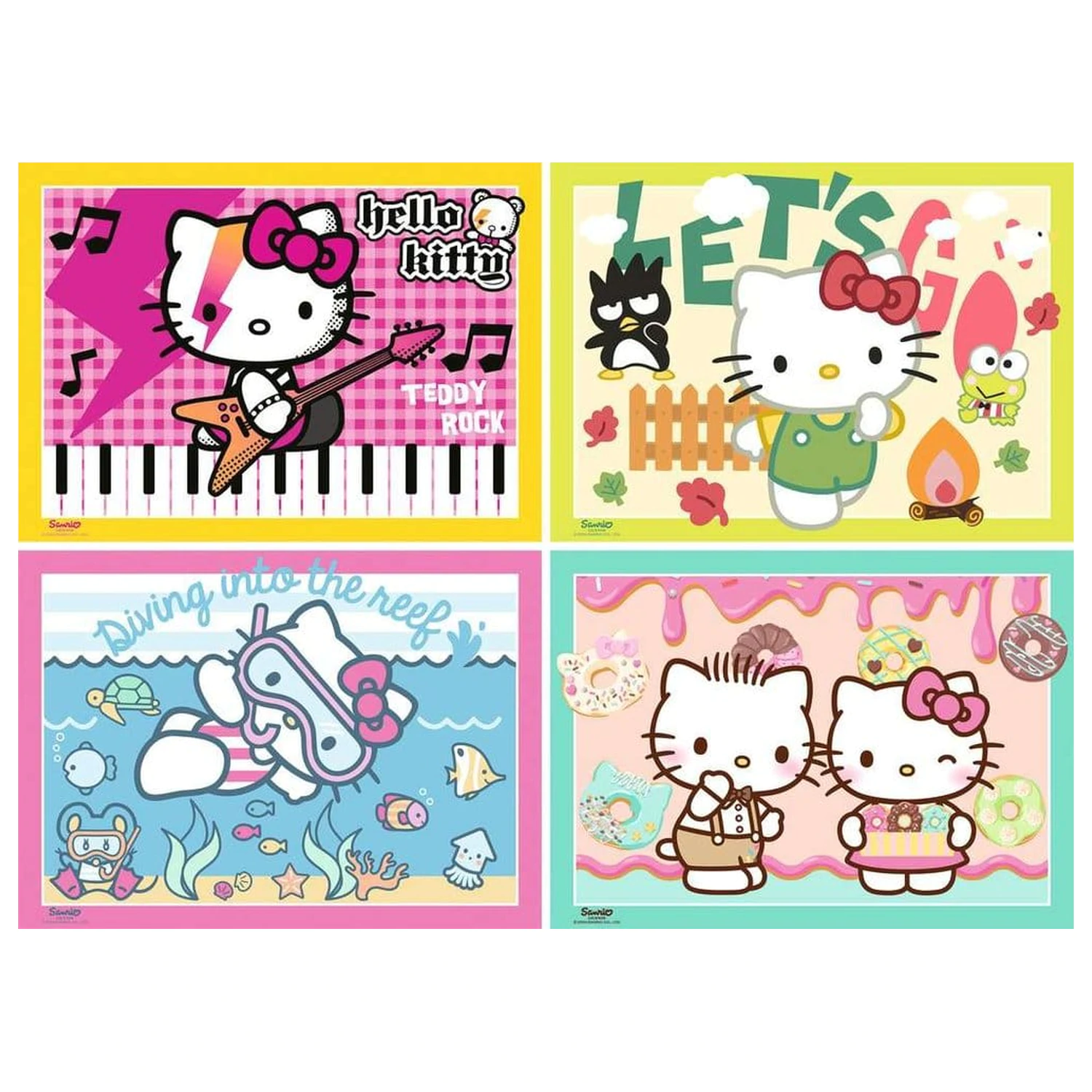 Hello Kitty Puzzle 4-Pack Let's Go, Hello Kitty! (4x100 Pieces) product photo