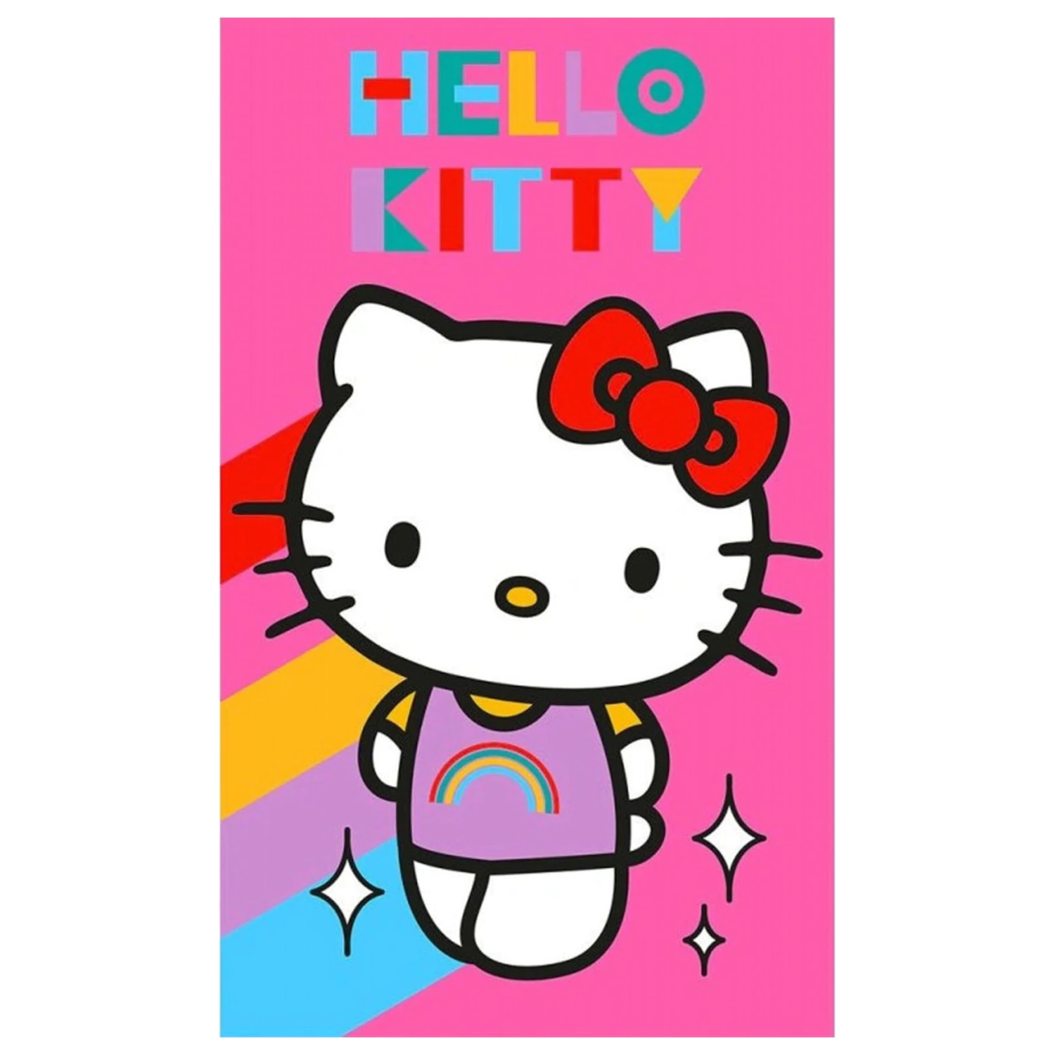 Hello Kitty Rainbow hand towel, face towel, towel product photo
