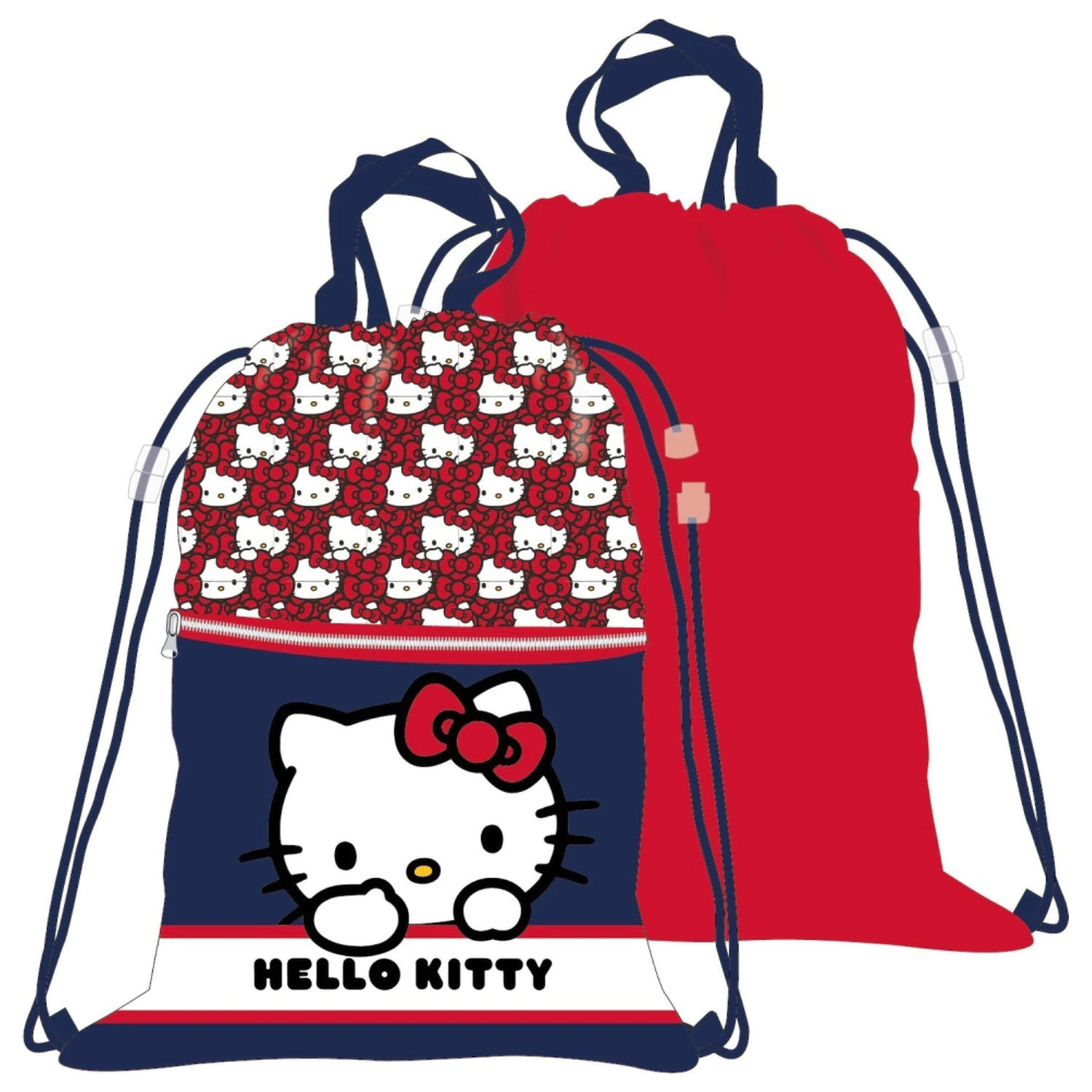 Hello Kitty Red Bow Deluxe Gym Bag, Drawstring Bag 45 cm product photo
