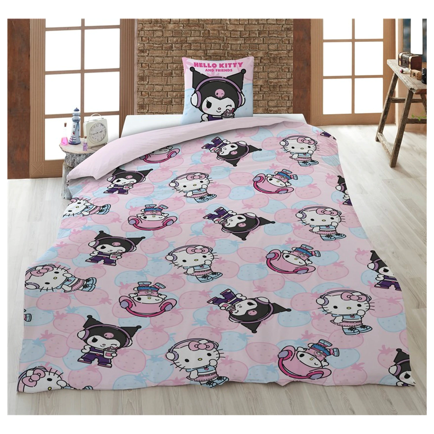Hello Kitty Strawberry Duvet Cover product photo