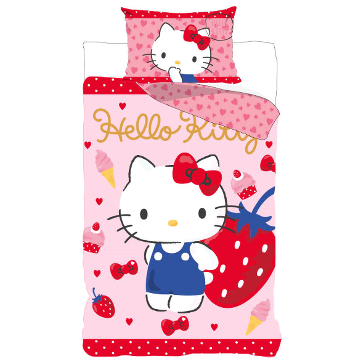 Hello Kitty Strawberry Kids' Duvet Cover Set product photo