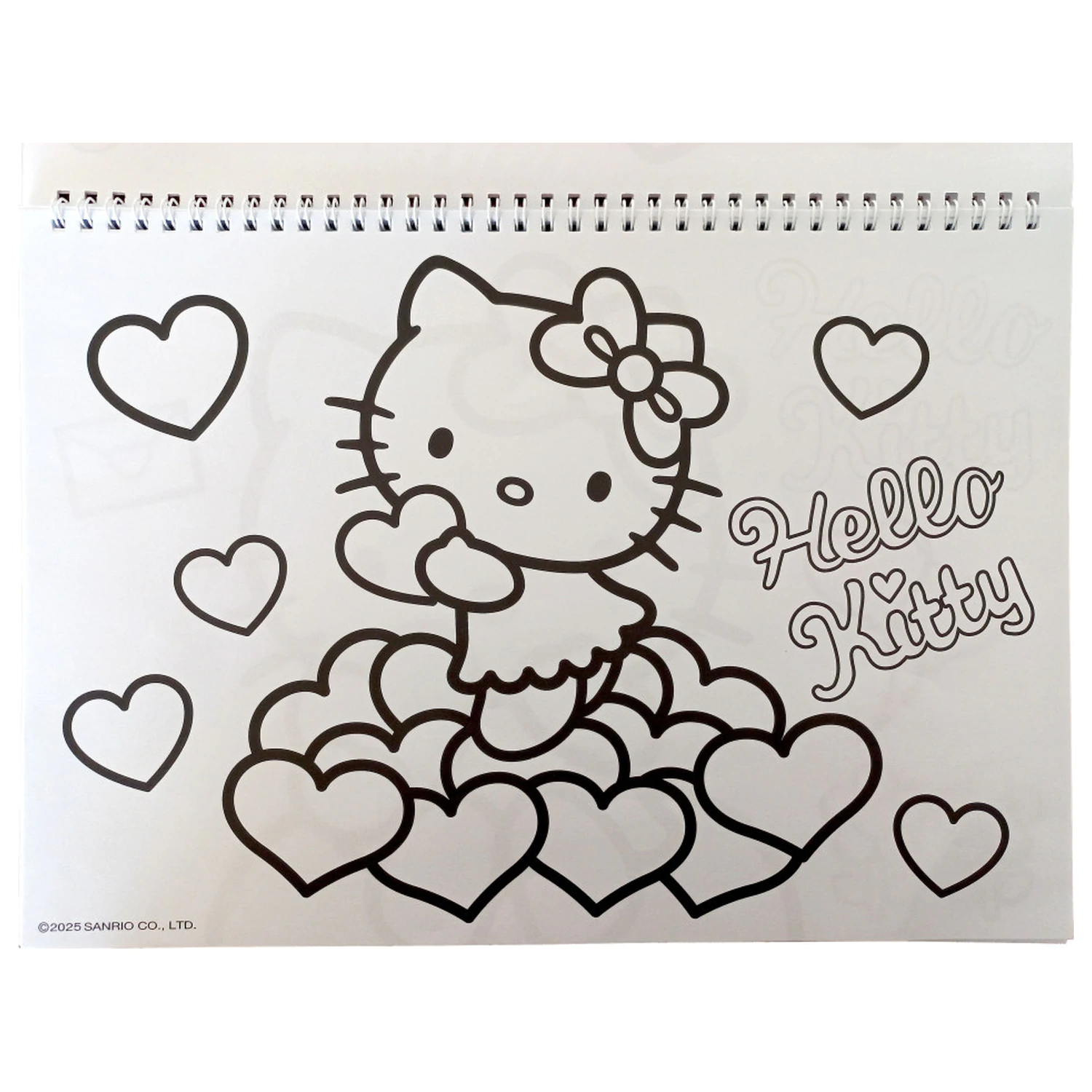 Hello Kitty Sweetheart A4 Spiral Sketchbook 40 Sheets with Stickers product photo
