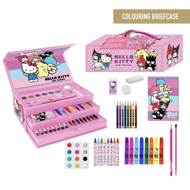 Hello Kitty colouring stationery case product photo