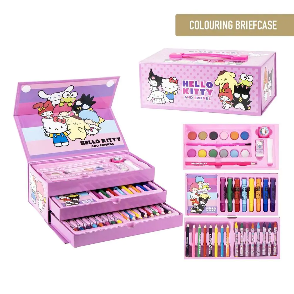 Hello Kitty colouring stationery case product photo