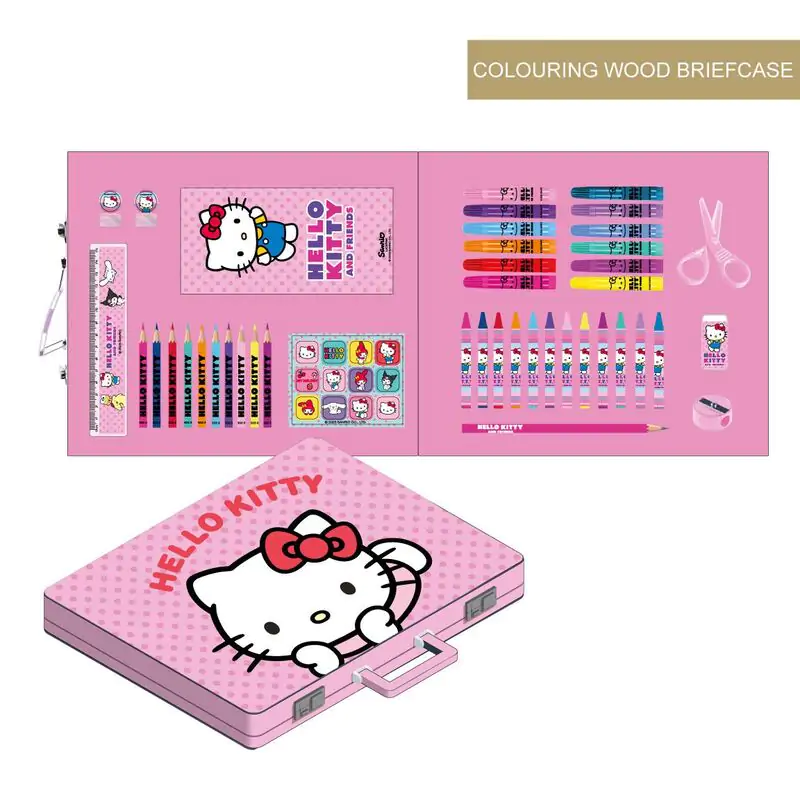 Hello Kitty colouring stationery case product photo