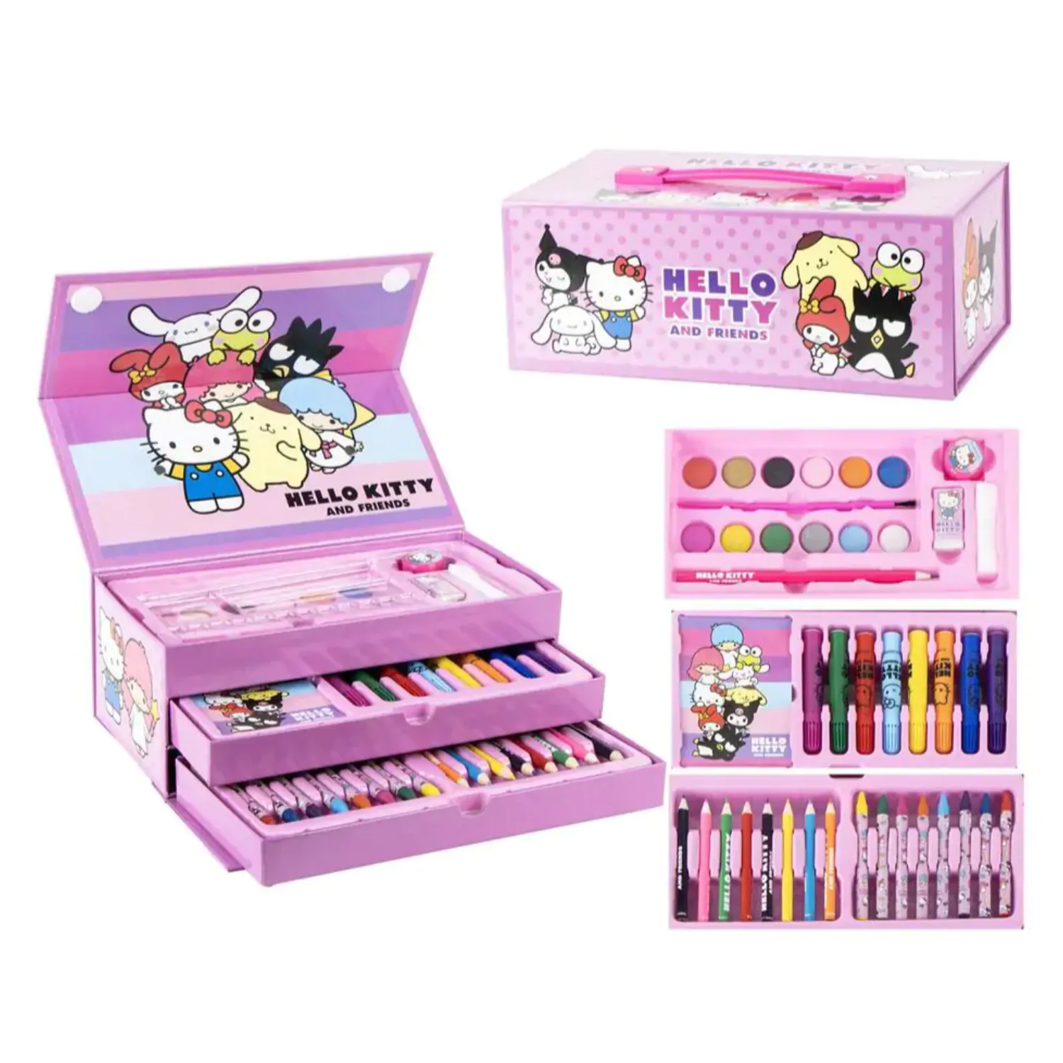 Hello Kitty colouring stationery case product photo
