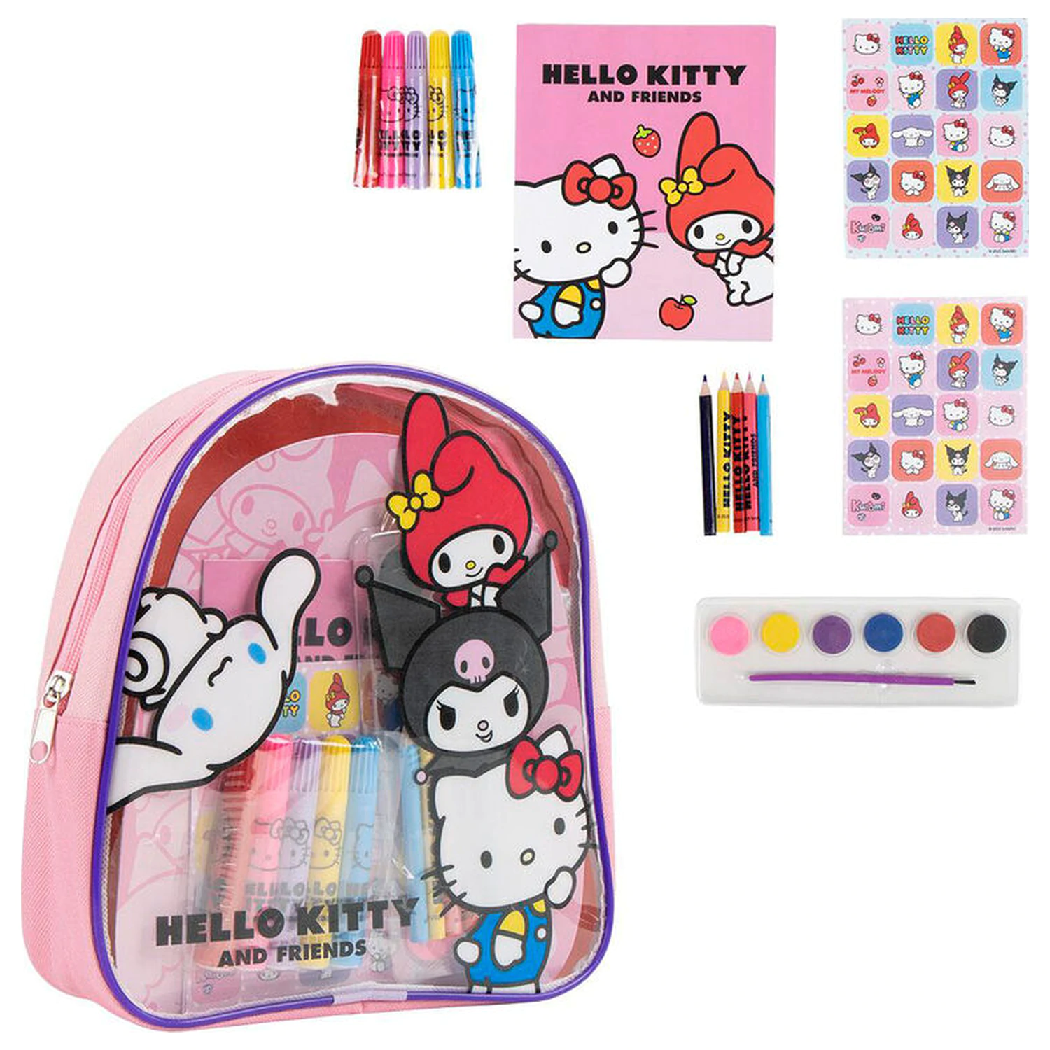 Hello Kitty backpack stationery set product photo
