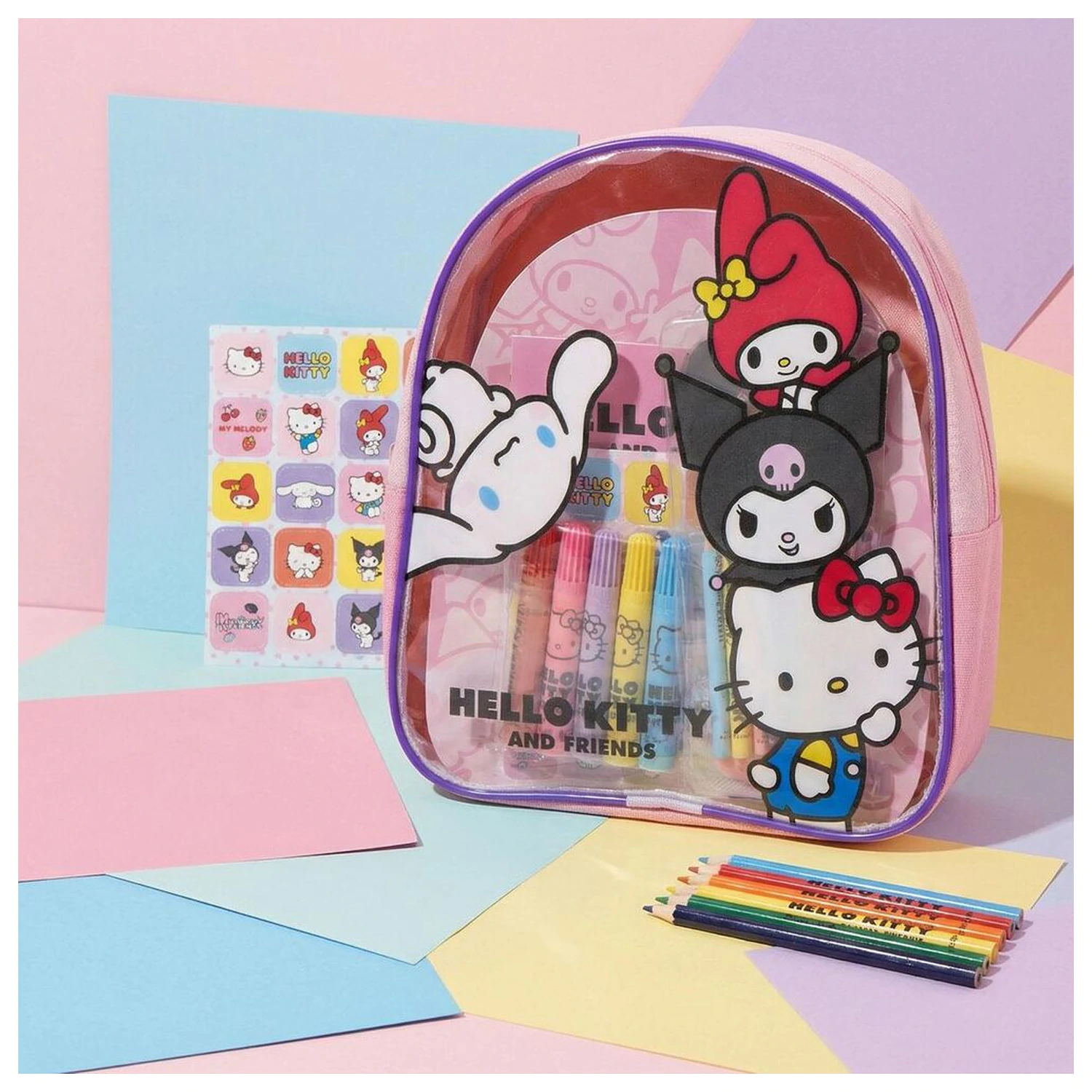 Hello Kitty backpack stationery set product photo