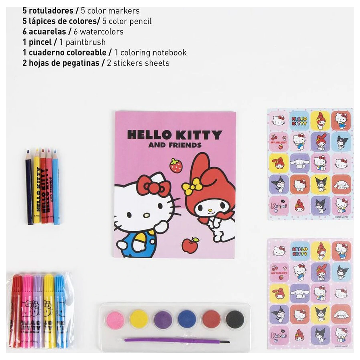 Hello Kitty backpack stationery set product photo