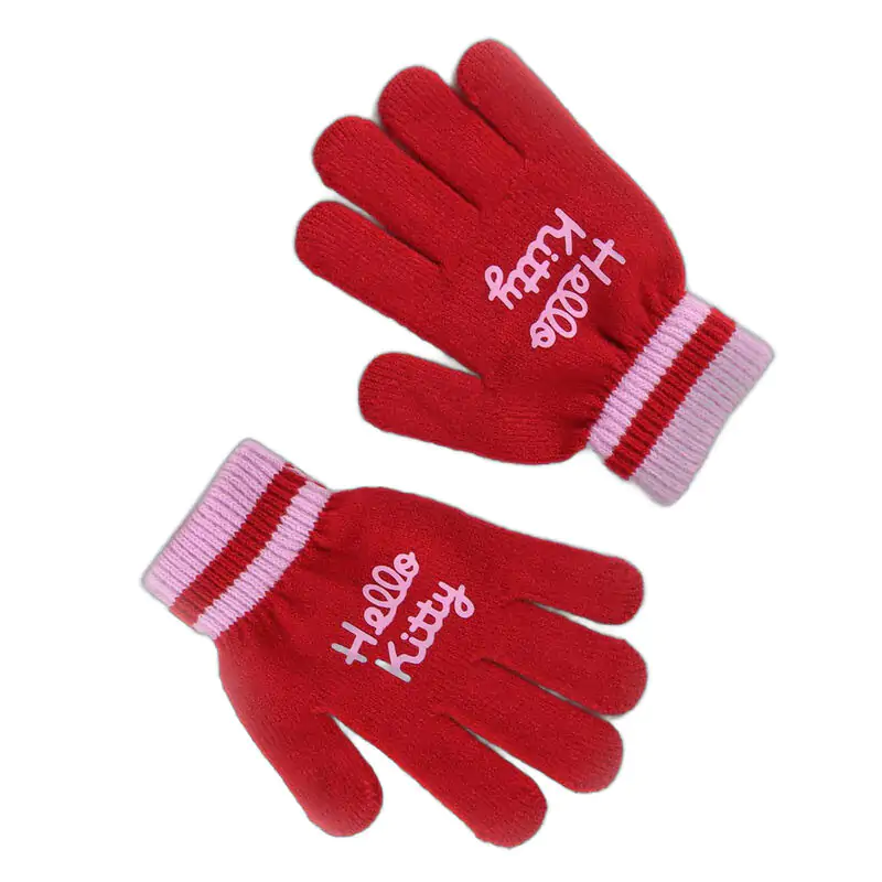 Hello Kitty winter set snood hat gloves product photo