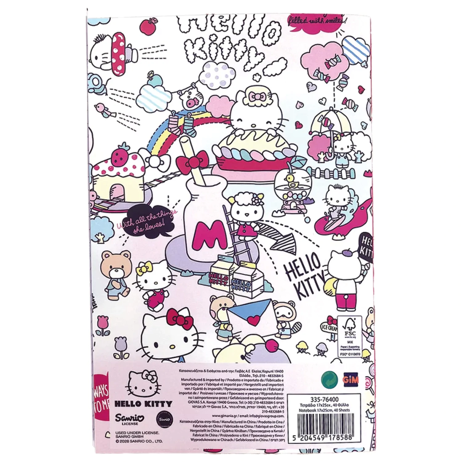 Hello Kitty Things B/5 Lined Notebook, 40 Pages product photo