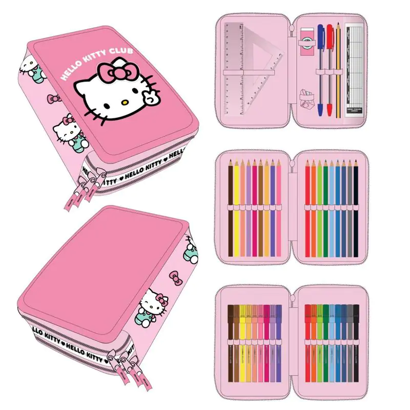 Hello Kitty triple pencil case product photo