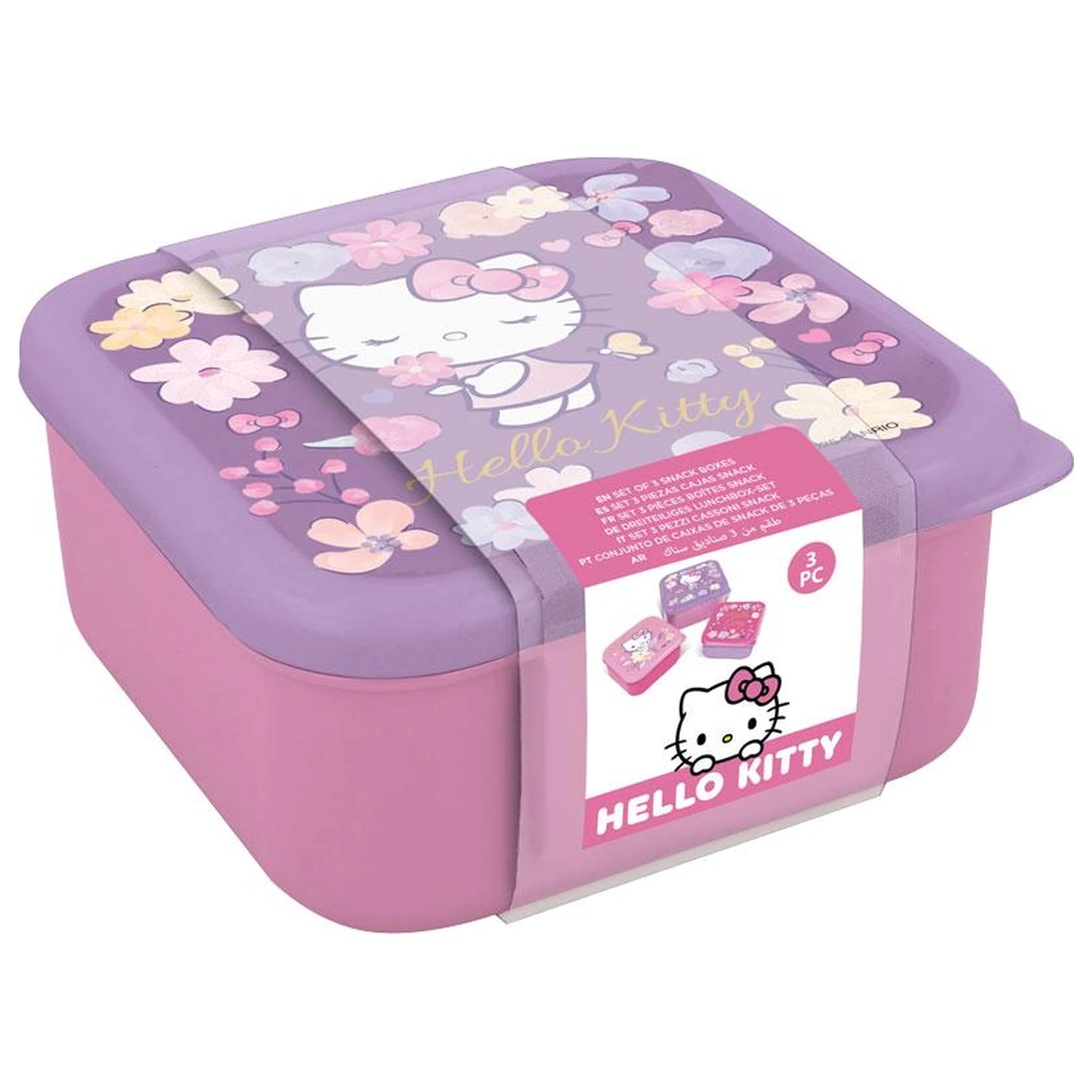 Hello Kitty Snack Boxes 3 pcs product photo