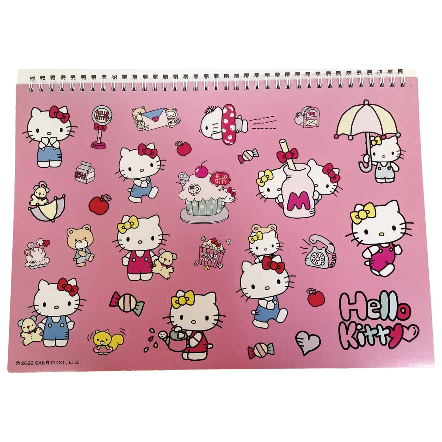 Hello Kitty World A/4 spiral sketchpad 40 sheets with stickers product photo