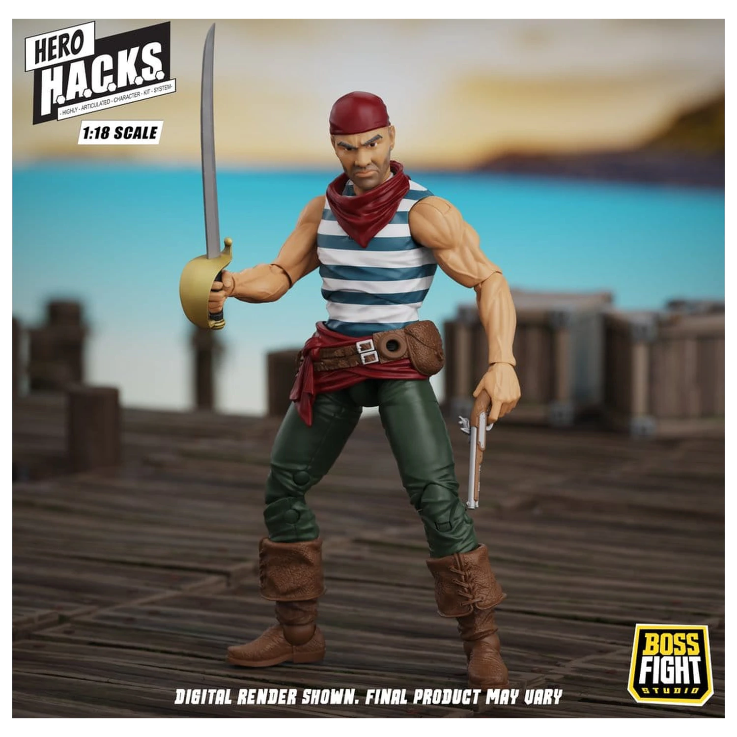 Hero H.A.C.K.S. Core Action Figure 1/18 Heroes and Villains Wave 1 Daniel Wright: Pirate Quartermaster product photo