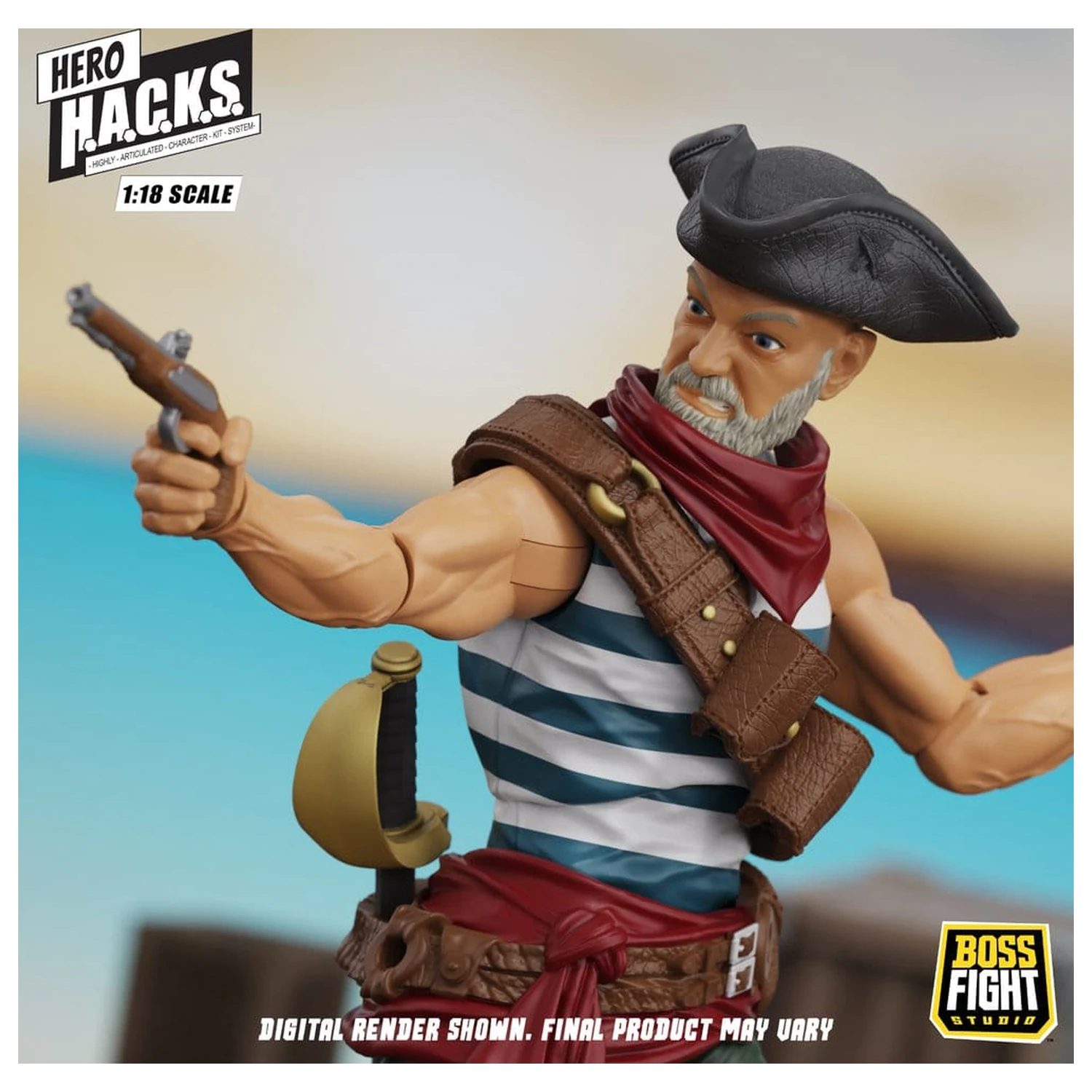 Hero H.A.C.K.S. Core Action Figure 1/18 Heroes and Villains Wave 1 Daniel Wright: Pirate Quartermaster product photo