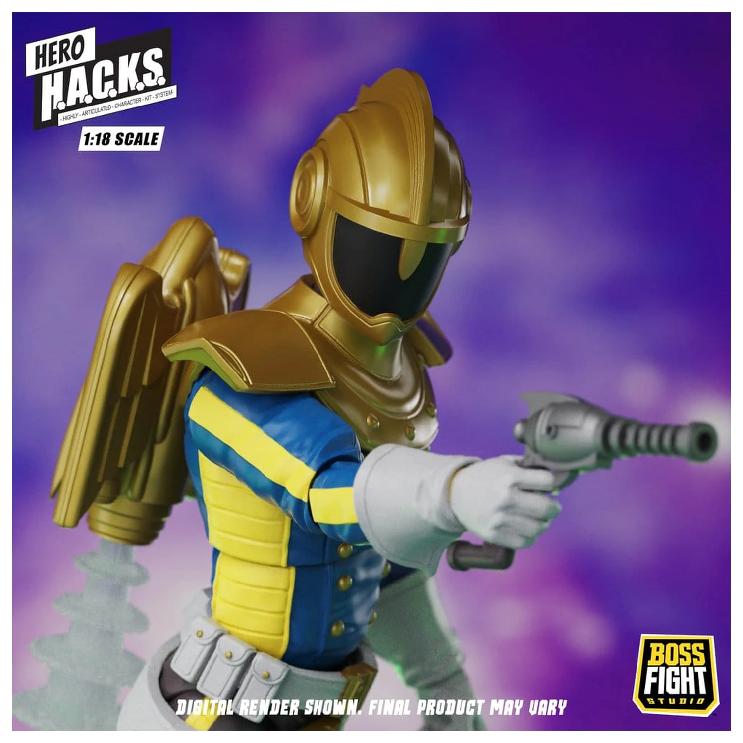 Hero H.A.C.K.S. Core Action Figure 1/18 Heroes and Villains Wave 1 Jett Steelblade: Stellar Knight of Accord product photo