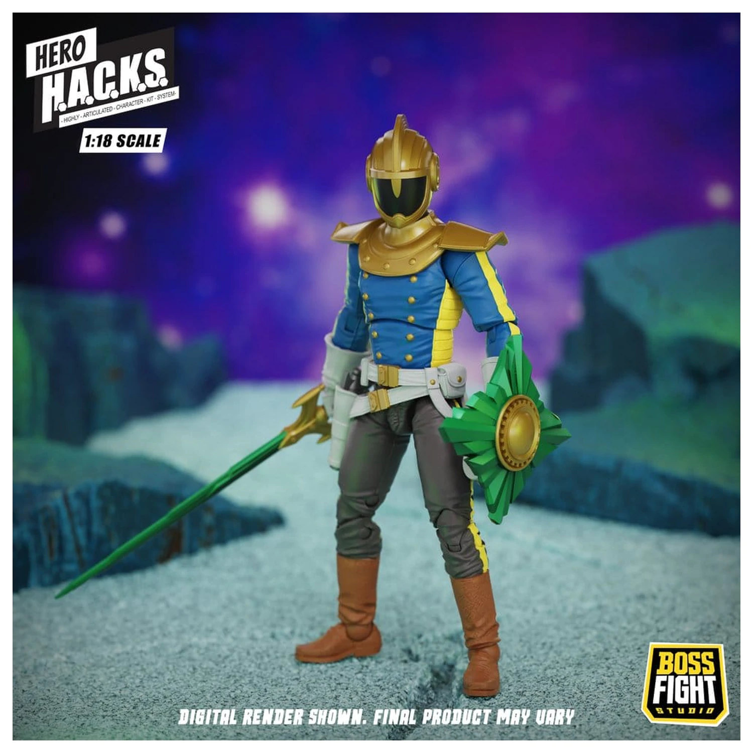 Hero H.A.C.K.S. Core Action Figure 1/18 Heroes and Villains Wave 1 Jett Steelblade: Stellar Knight of Accord product photo