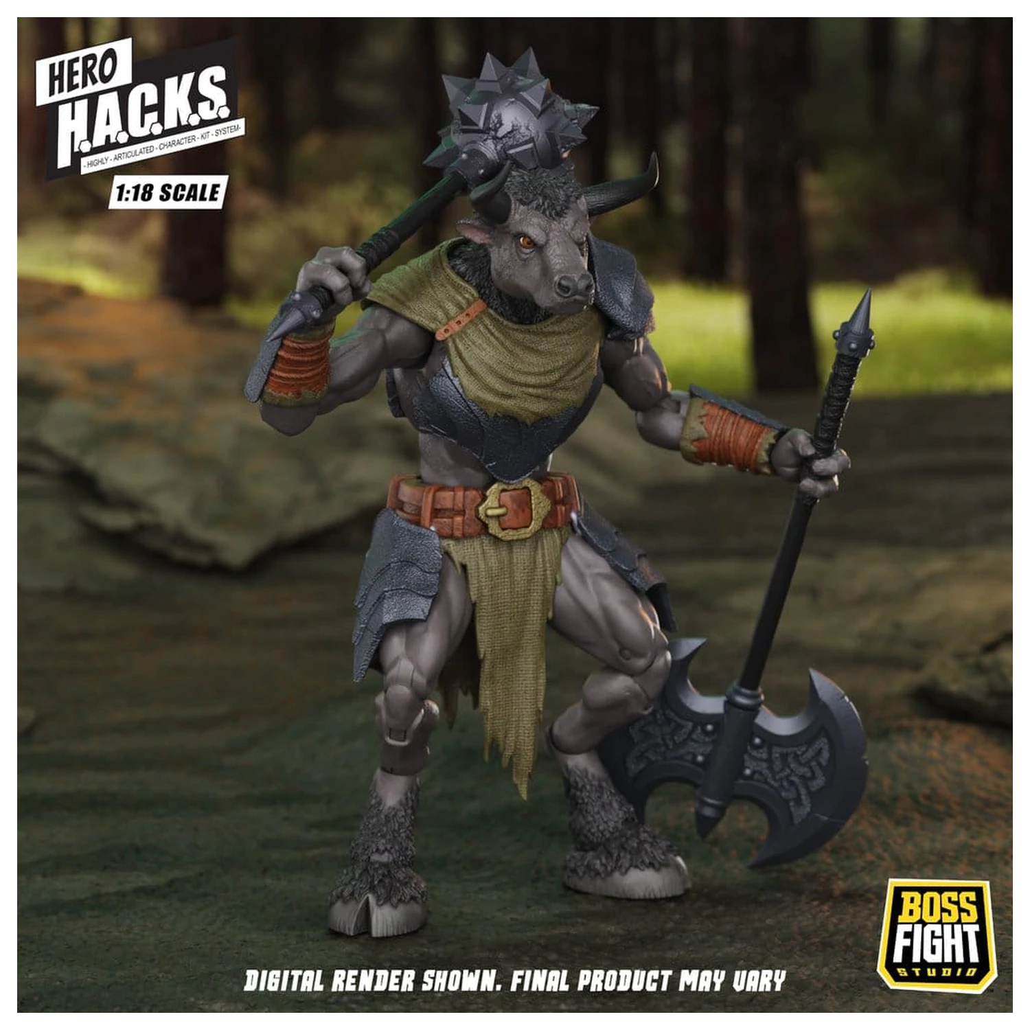 Hero H.A.C.K.S. Core Action Figure 1/18 Heroes and Villains Wave 1 Minos Auroxos: Labyrinthian Warrior product photo