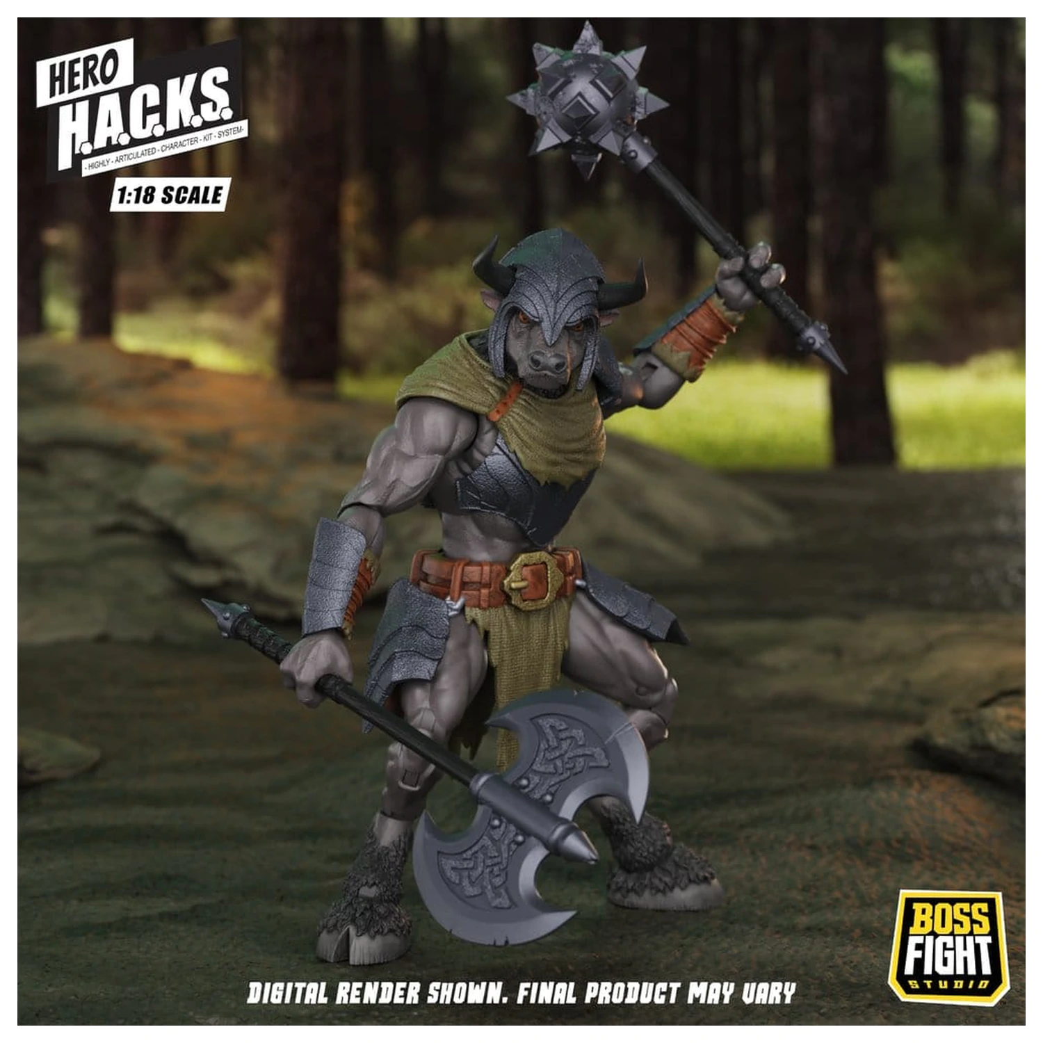 Hero H.A.C.K.S. Core Action Figure 1/18 Heroes and Villains Wave 1 Minos Auroxos: Labyrinthian Warrior product photo