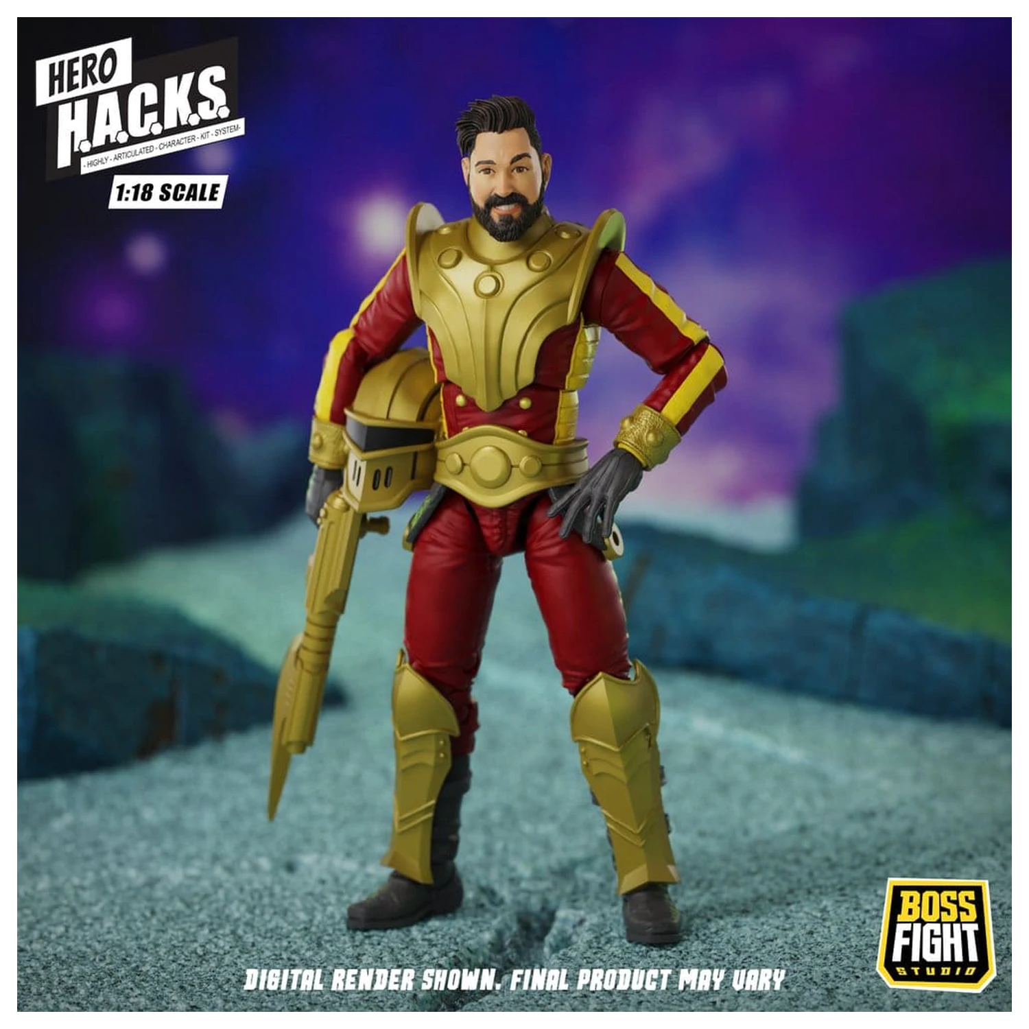 Hero H.A.C.K.S. Core Action Figure 1/18 Heroes and Villains Wave 1 Stellar Guard: Cosmic Defender of Accord product photo