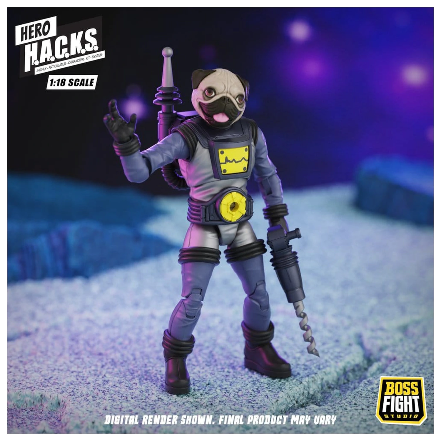 Hero H.A.C.K.S. Core Action Figure 1/18 Heroes and Villains Wave 1 Zarko Resources Inc.: Galactic Prospectors product photo