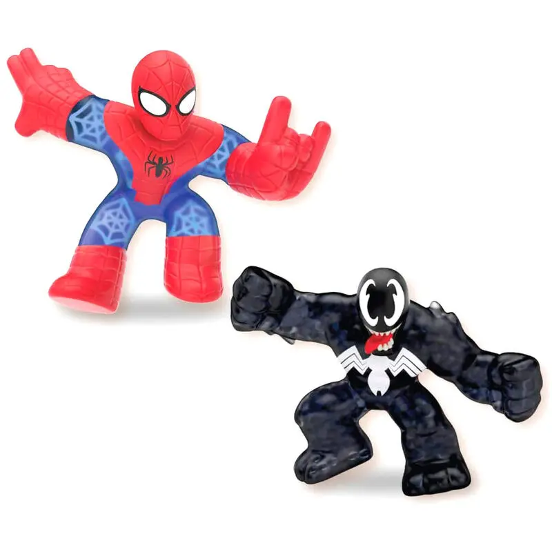 Heroes Goo Jit Zu Marvel Spiderman and Venom pack 2 figures product photo