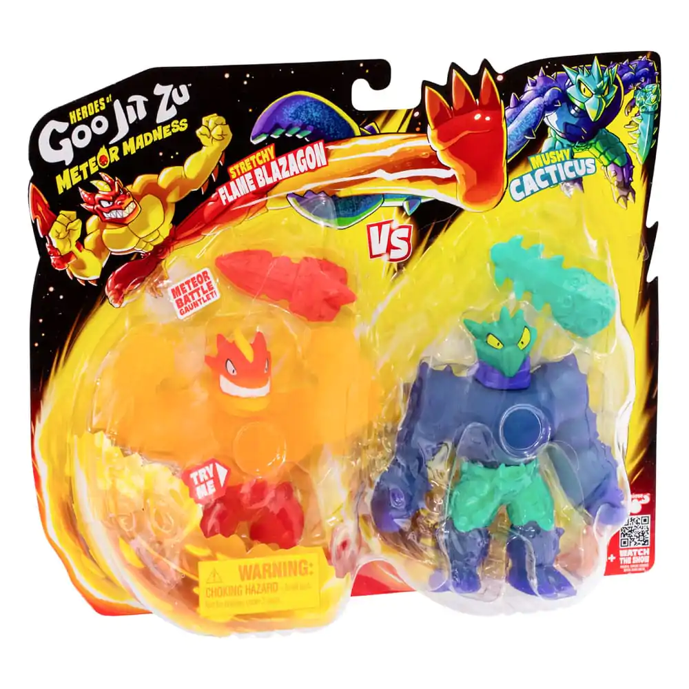 Heroes of Goo Jit Zu Meteor Madness Stretch Figures 2-Pack Flame Blazagon vs. Cacticus 13 cm product photo
