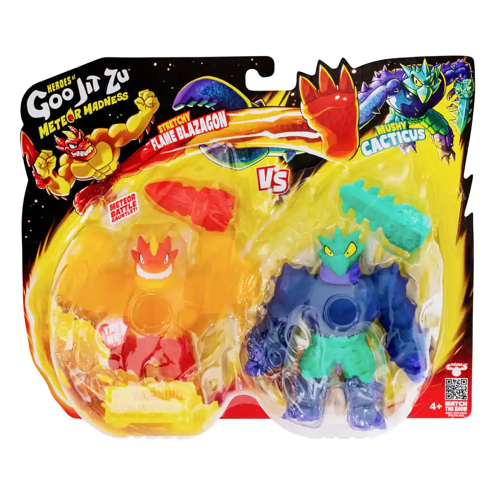 Heroes of Goo Jit Zu Meteor Madness Stretch Figures 2-Pack Flame Blazagon vs. Cacticus 13 cm product photo