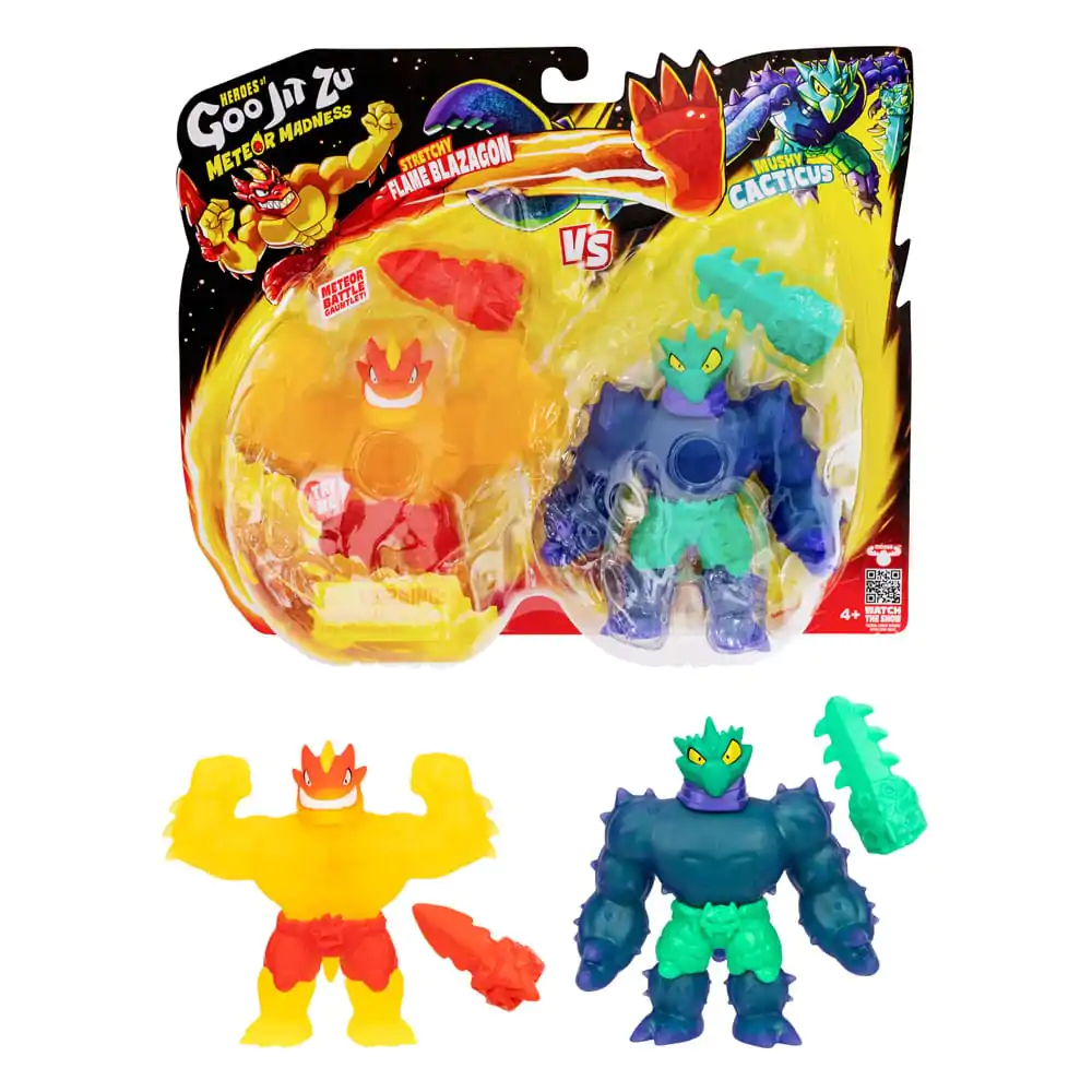 Heroes of Goo Jit Zu Meteor Madness Stretch Figures 2-Pack Flame Blazagon vs. Cacticus 13 cm product photo