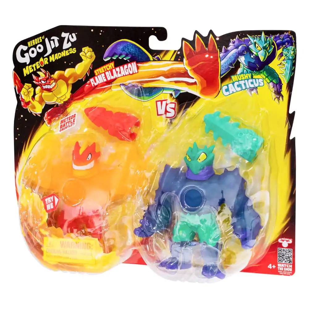 Heroes of Goo Jit Zu Meteor Madness Stretch Figures 2-Pack Flame Blazagon vs. Cacticus 13 cm product photo