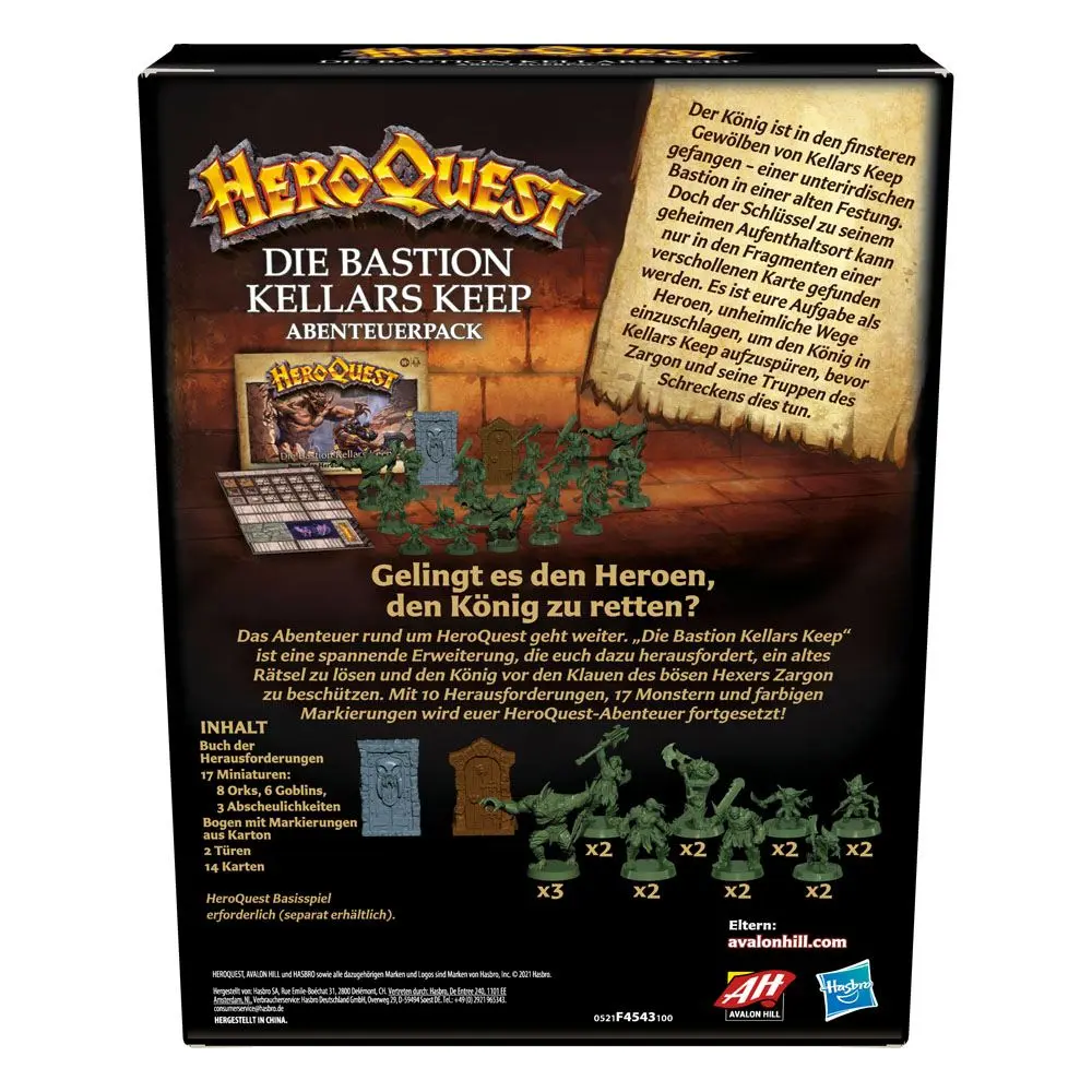 HeroQuest Board Game Expansion HeroQuest Die Bastion Kellars Keep Quest Pack german product photo