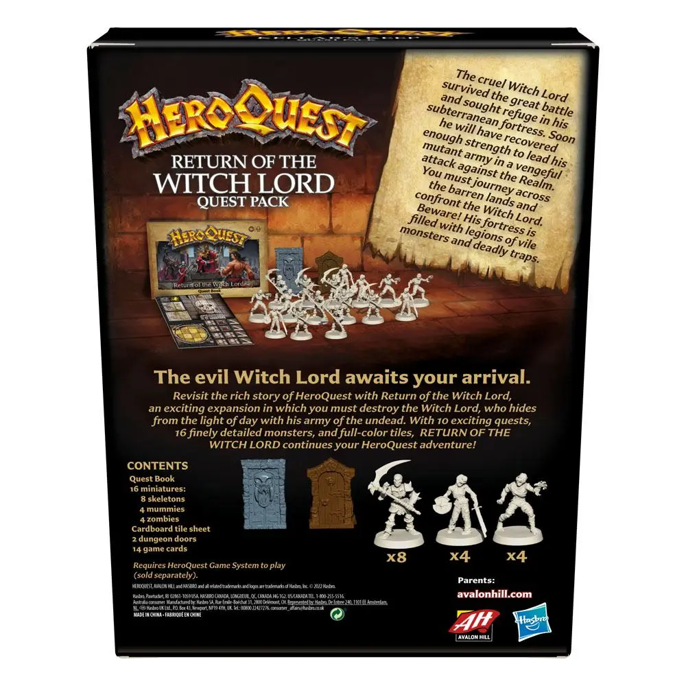 HeroQuest Board Game Expansion Return of the Witch Lord Quest Pack english termékfotó