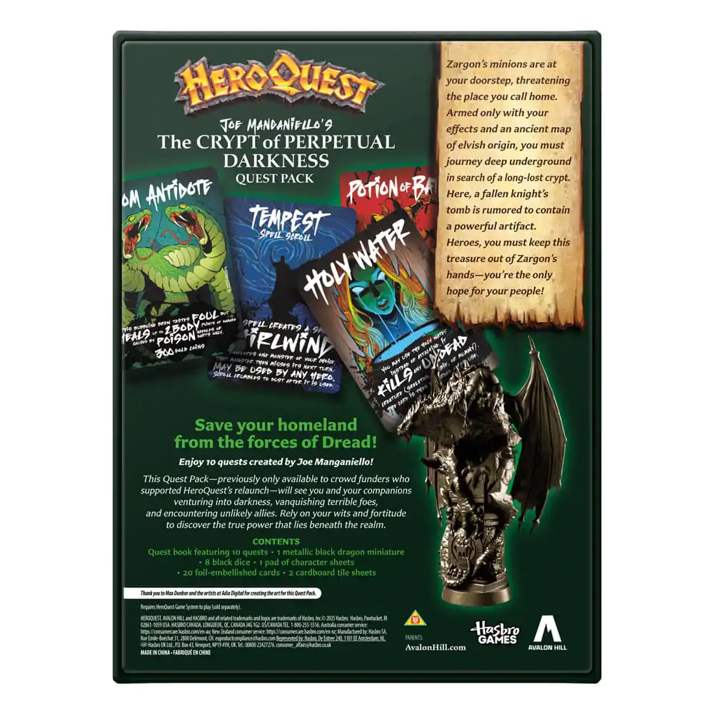 HeroQuest Board Game Expansion The Crypt of Perpetual Darkness Quest Pack *English Version* product photo