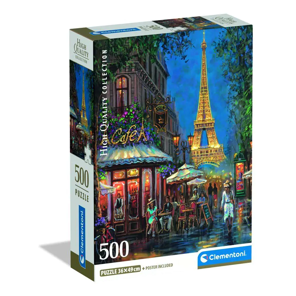 High Quality Night at the Eiffel Cafe puzzle 500pcs product photo